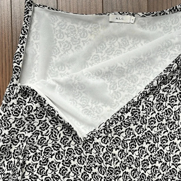 REVOLVE A.L.C. 100% Silk Farrow Floral Hi-Lo Mini Skirt size 4 - Picture 6 of 7